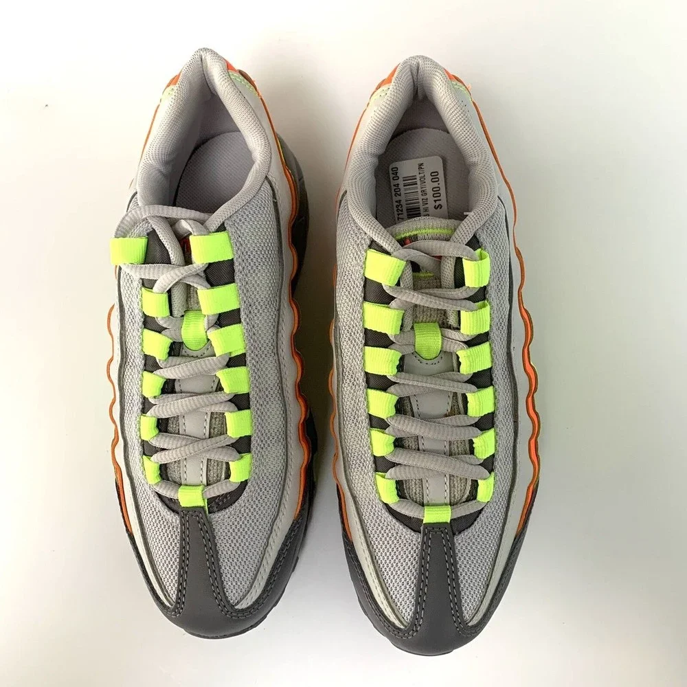 Nike Kids Air Max 95 905348-019 Gray Lace Up Running Shoes Size 4Y / Women’s 5.5 - Picture 2 of 7
